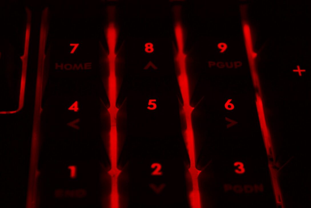 black and red LED numbers