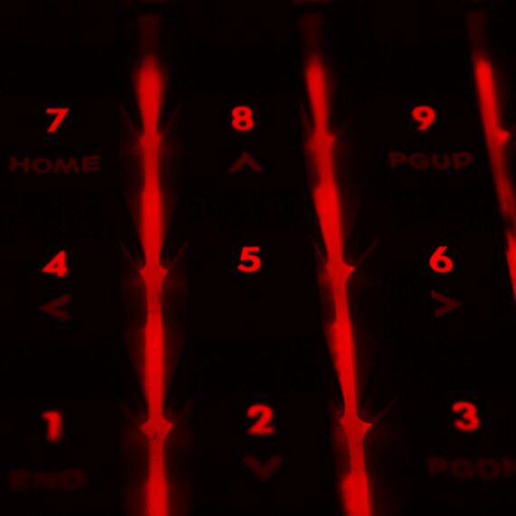 black and red LED numbers