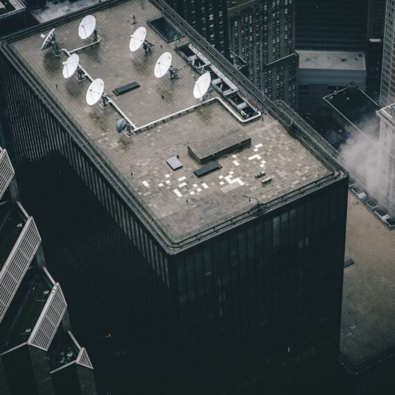 aerial shot of buildings